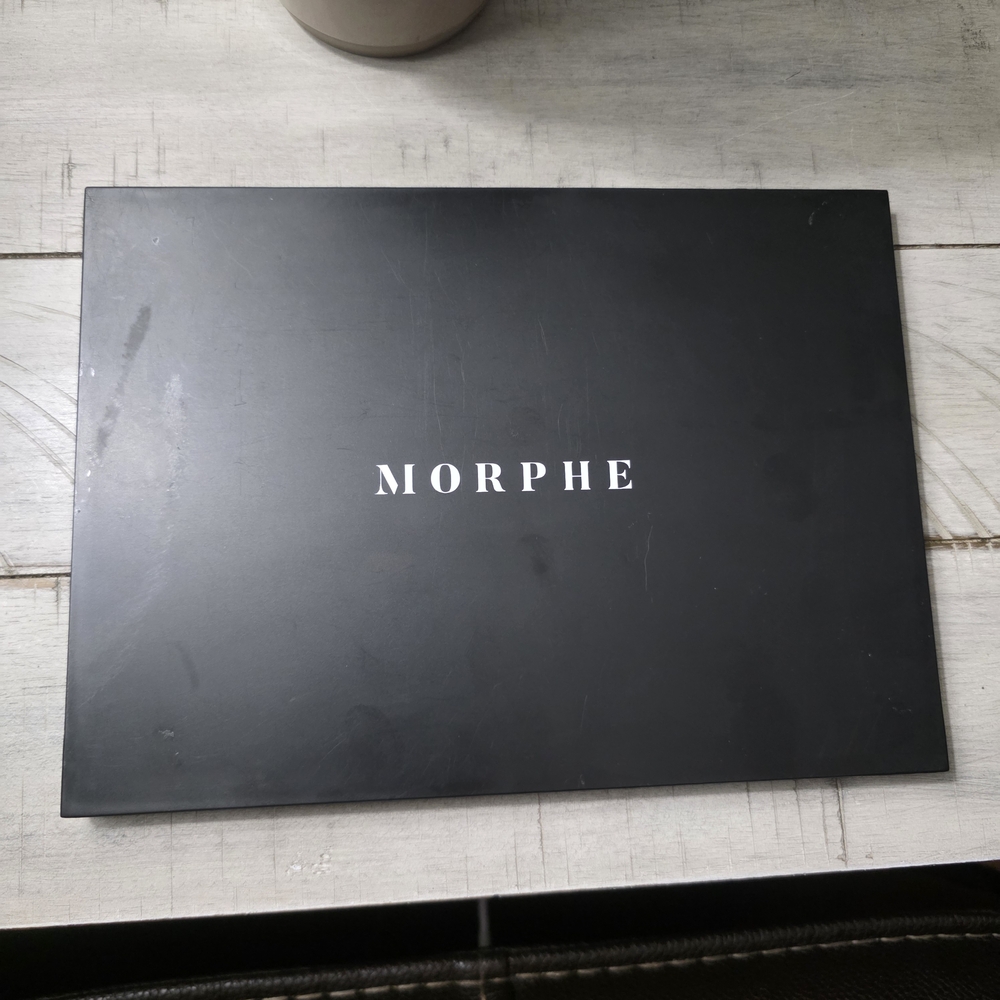 Morphe Black Eyeshadow Palette with White Logo Center